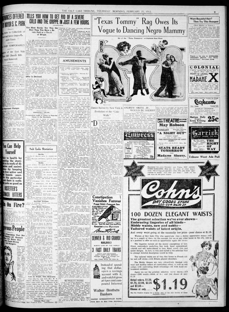SALT LAKE TRIBUNE, THURSDAY MORNING, FEBRUARY 29, 1912.